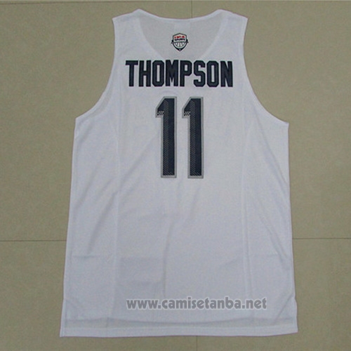 Camiseta USA 2016 Klay Thompson #11 Blanco